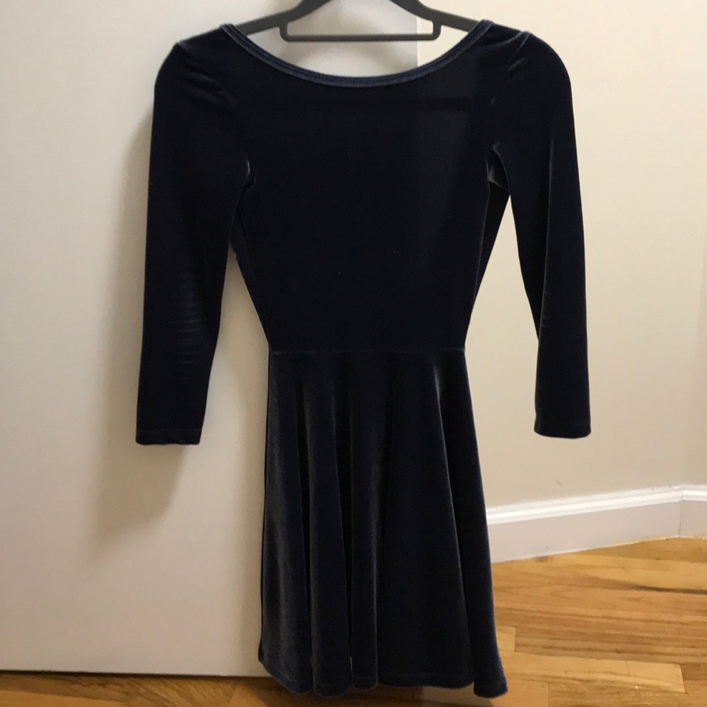 Backless velvet American Apparel skater dress